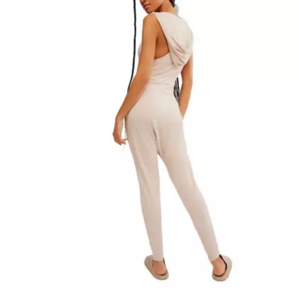 NWOT Free People Second Chance Onesie Hooded Jumpsuit - Picture 5 of 7